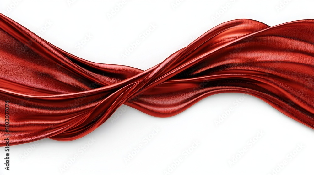 Elegant red satin fabric studio textile art minimalist close-up luxury Elegant red satin fabric studio textile art minimalist close-up luxury