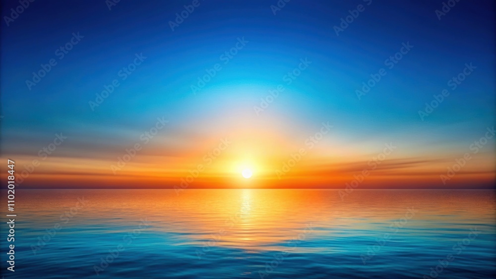 Obraz premium Abstract gradient blue and orange background resembling a colorful sunset over the ocean , abstract, gradient, blue, orange