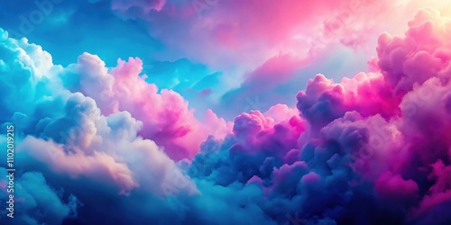 Vibrant pink and blue abstract cloudscape, abstract, clouds, colorful, vibrant, pink, blue, sky, ethereal, dreamy, artistic