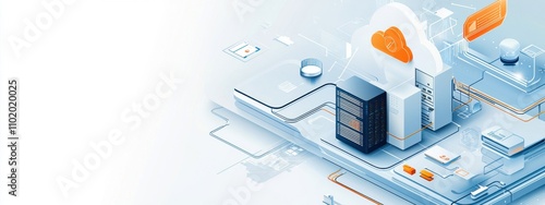 A computer network with a cloud in the middle