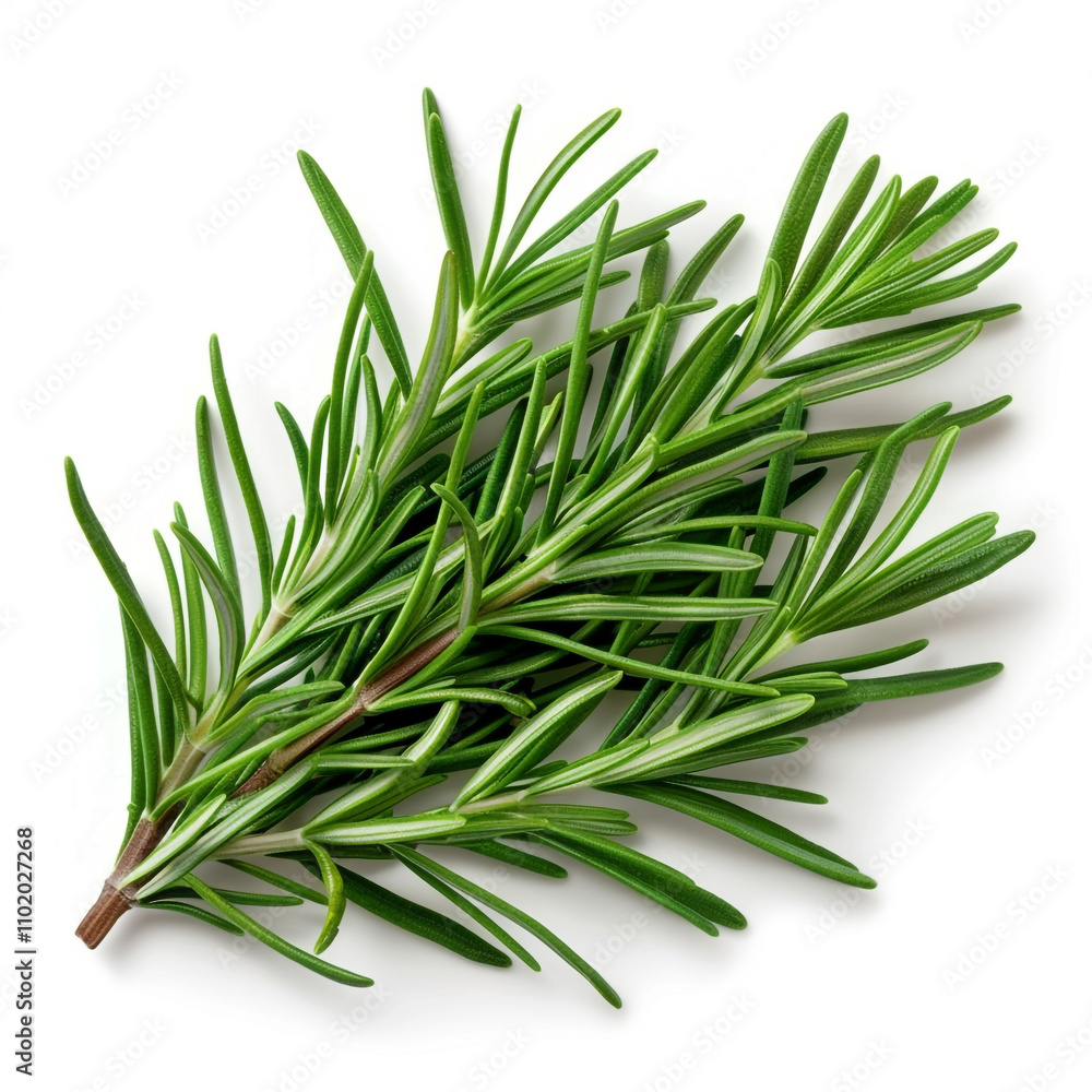 Fototapeta premium Close-up of Fresh Rosemary Leaves with Fine Texture