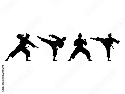 ju jitsu silhouette.