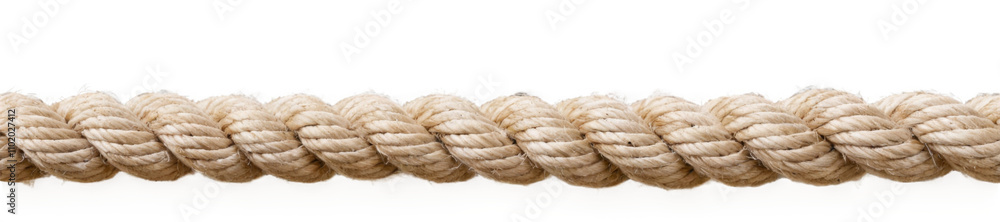 Close-up of light-colored twisted cotton rope on transparent background, emphasizing its textured details. Close-up of light-colored twisted cotton rope on transparent background, emphasizing its textured details.