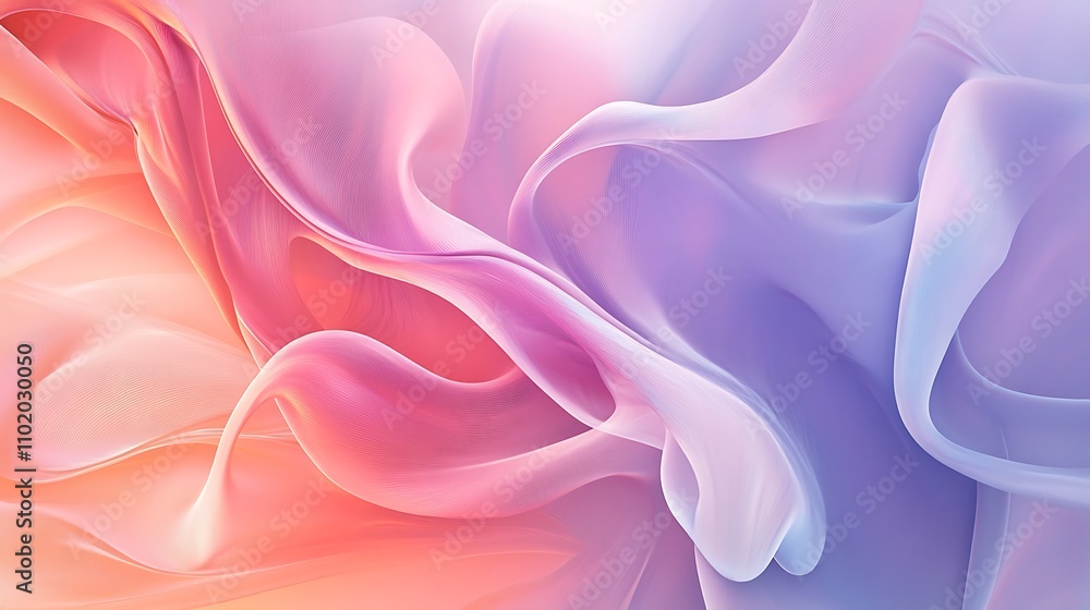 Obraz premium Abstract Wavy Pastel Background