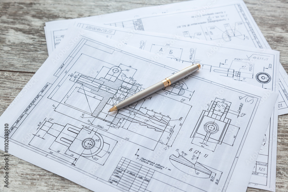 Engineering project, architectural plan of house Engineering project, architectural plan of house