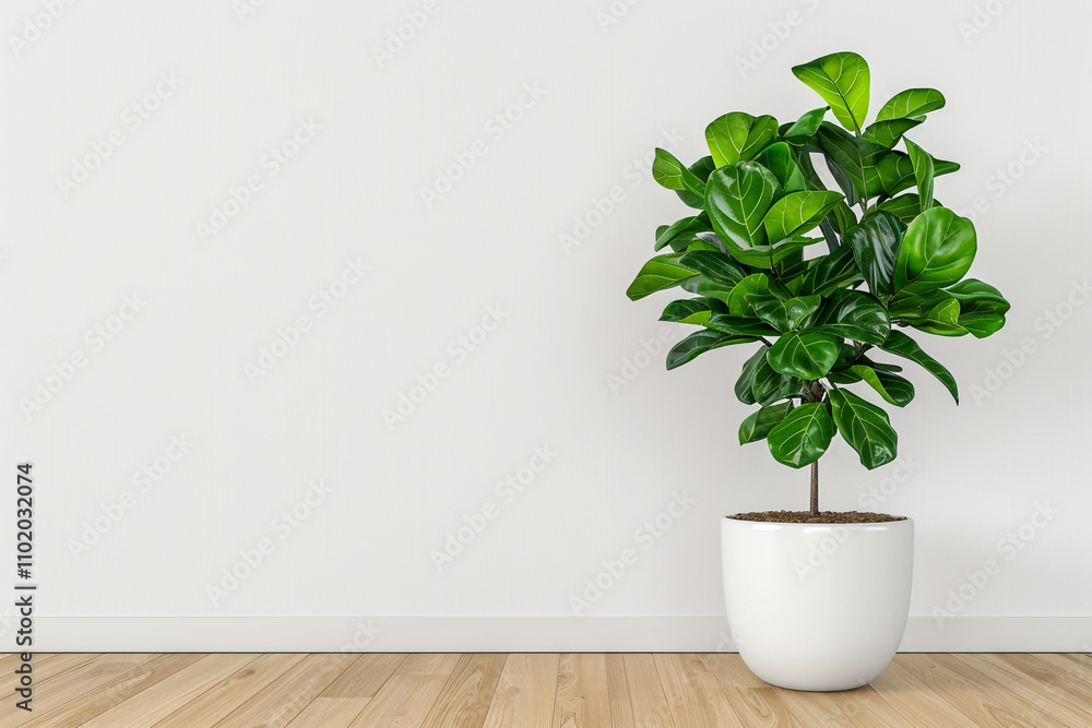 Stunning Photo of a Fiddle Leaf Fig Tree in a Sleek Pot Stunning Photo of a Fiddle Leaf Fig Tree in a Sleek Pot