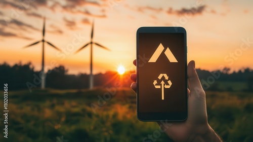 Renewable energy company logos highlighted in a portfolio interface on a trading app photo