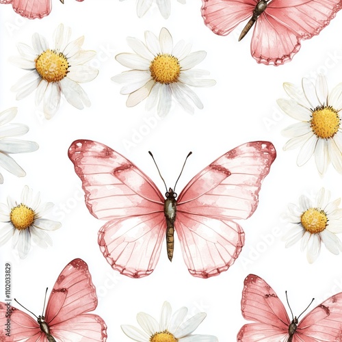 seamless pattern butterfly with bow cute,seamless pattern butterfly with bow