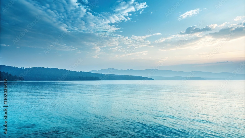 Obraz premium soothing blue color palette with subtle gradient shifts and gentle texture blends, soft, blend, blue, calm