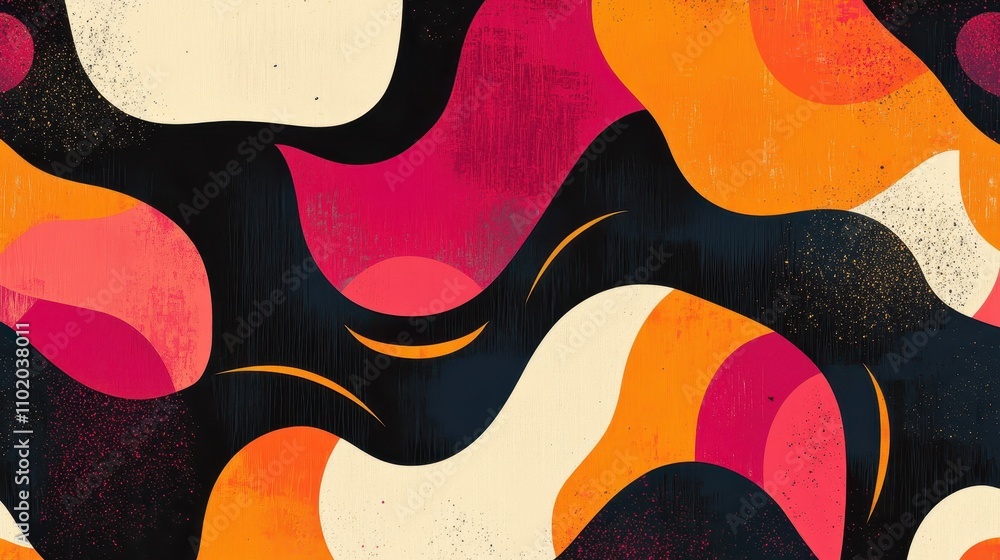 Retro wallpaper with sharp ink lines and glowing liquid textures on a backdrop Retro wallpaper with sharp ink lines and glowing liquid textures on a backdrop