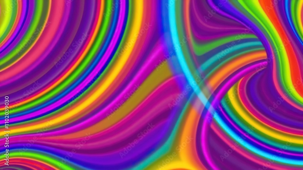Obraz premium Vibrant lines background with abstract rainbow color design, abstract patterns, vibrant graphics, psychedelic design