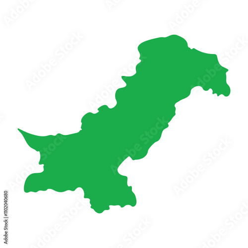 Geography Pakistan Map icon vector. Flat Pakistani map icon. Pakistan Asia illustration photo