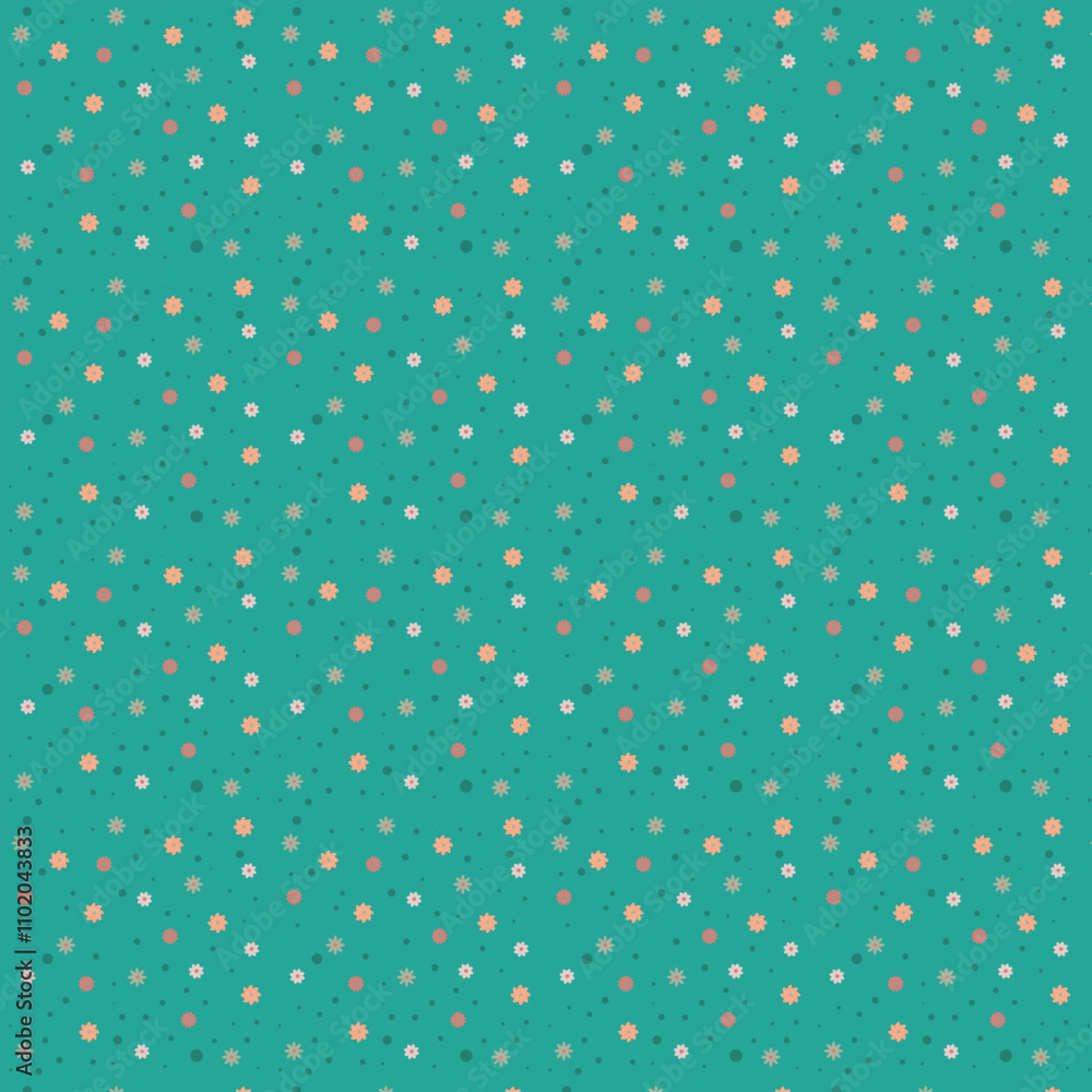 uniform pattern with small flowers on a blue background uniform pattern with small flowers on a blue background