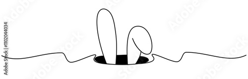 easter day line art illustration