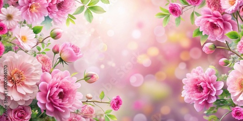 Beautiful floral background with pink flowers , pink, flowers, garden, nature, floral, background, wallpaper, blooming, petals