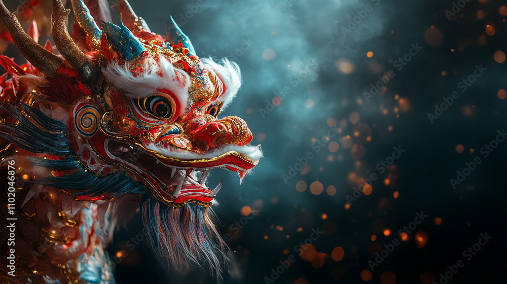 Obraz premium chinese new year dragon background