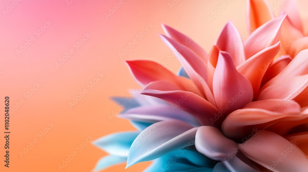 Close-up of a Vibrant Two-toned Flower with Soft Petals Close-up of a Vibrant Two-toned Flower with Soft Petals
