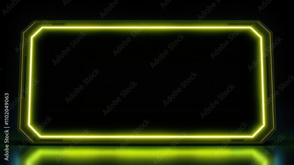 Close-up of yellow digital tablet screen with hi-tech interface, software, display, modern, futuristic Close-up of yellow digital tablet screen with hi-tech interface, software, display, modern, futuristic