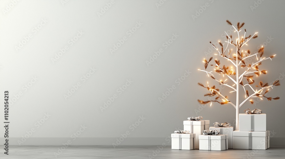 custom made wallpaper toronto digitalElegant Christmas Decor Geometric Tree