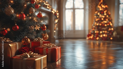 christmas greeting card hyper realistic  