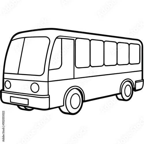 bus silhouette vector illustration 