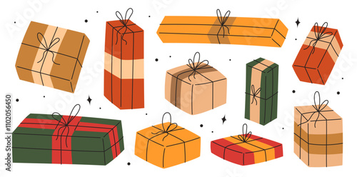 Photos Gift box in a flat design
