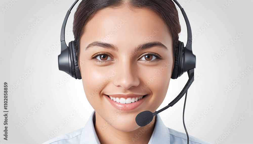 Professional Call Center Agent Illustration - Confident Customer Service Representative with Headset. Professional Call Center Agent Illustration - Confident Customer Service Representative with Headset.