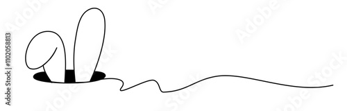 easter day line art illustration