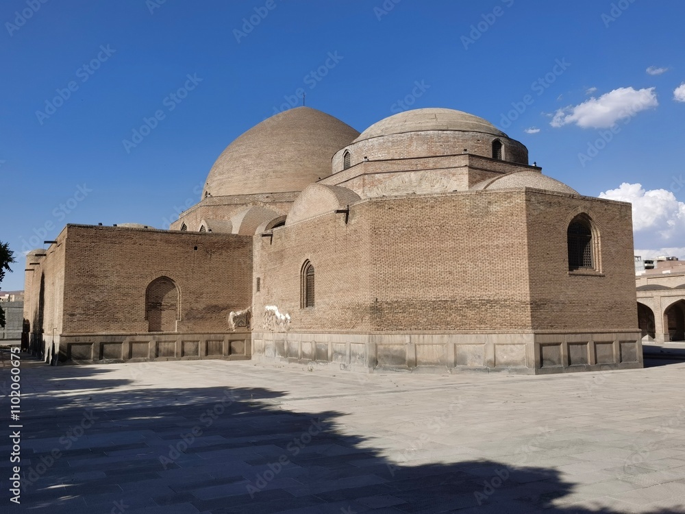 Fototapeta premium The Blue Mosque (Pers. Masjed-e kabud), also known as Masjed-e Moẓaffariya, is a dazzling 15th century monument in city of Tabriz, East Azerbaijan Province of Iran. 