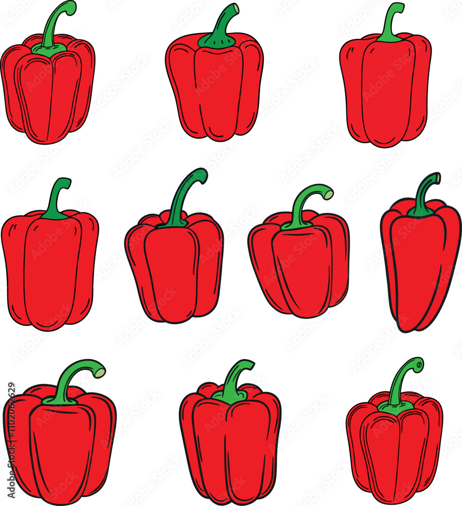 Vector illustration of a vegetable bell pepper
Vector illustration of a vegetable bell pepper