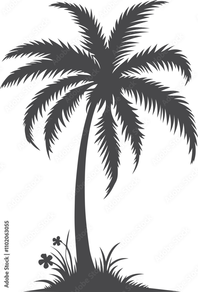 Fototapeta premium coconut tree silhouette victor 