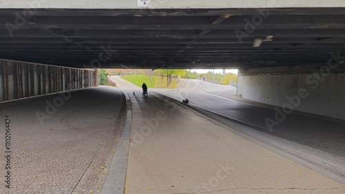 Quiet Underpass with Pathways photo