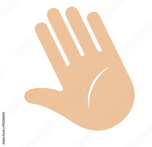 Hand waving icon set. vector illustration of goodbye gesture sign concept for your web site mobile app on white background