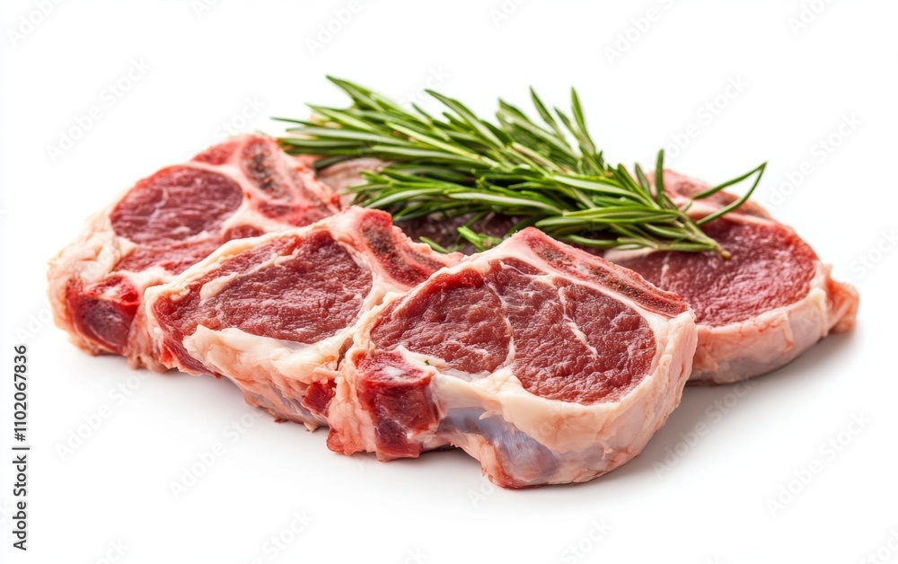 Fresh raw young lamb meat isolated on white background Fresh raw young lamb meat isolated on white background