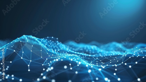 Futuristic techno background featuring digital circuits and glowing blue lines for modern aesthetics