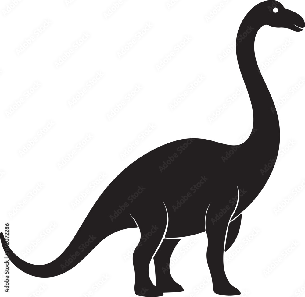 Brachiosaurus Silhouette Vector Graphic Iconic Dinosaur Art for Museums and Displays. Brachiosaurus Silhouette Vector Graphic Iconic Dinosaur Art for Museums and Displays.
