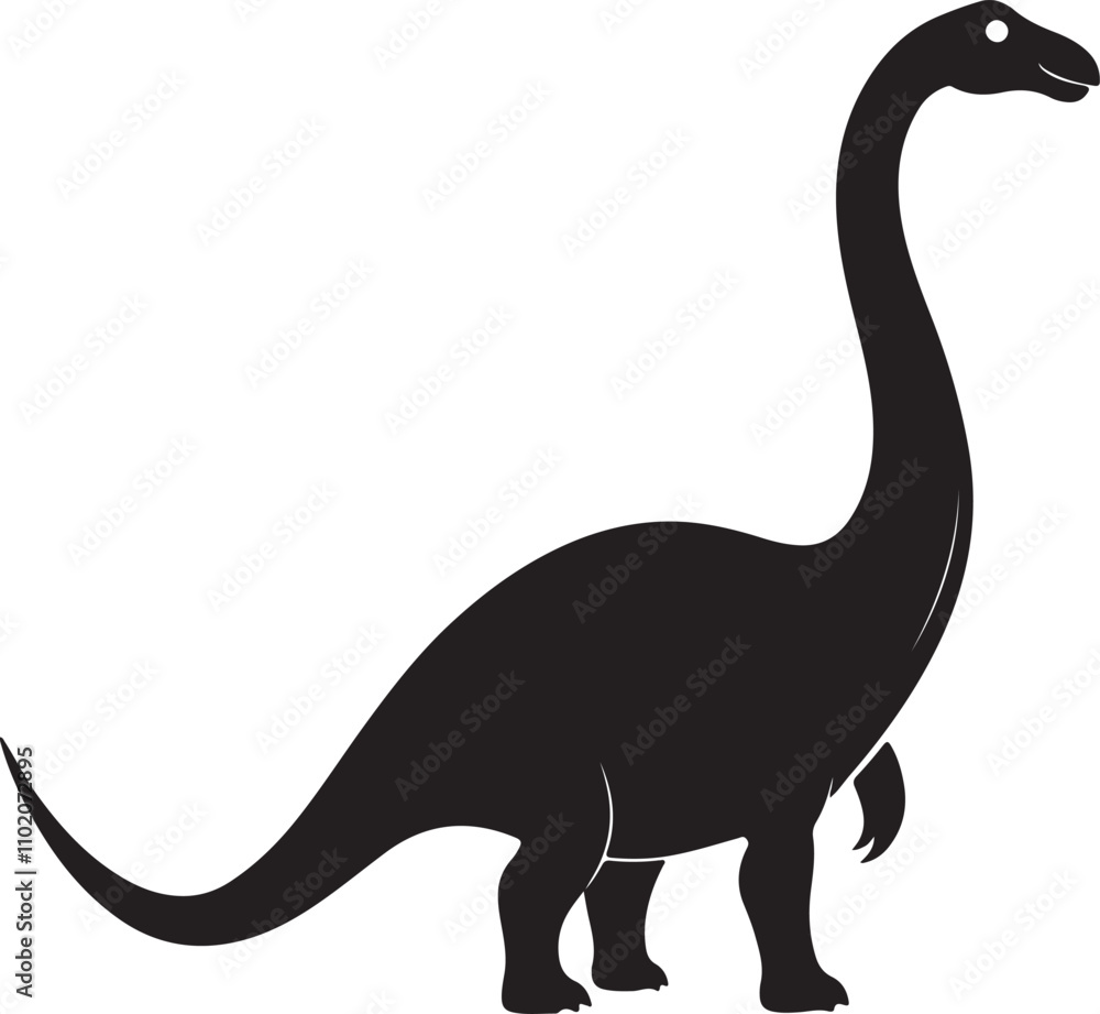 Educational Brachiosaurus Silhouette Vector Detailed Dinosaur Art for History and Science. Educational Brachiosaurus Silhouette Vector Detailed Dinosaur Art for History and Science.