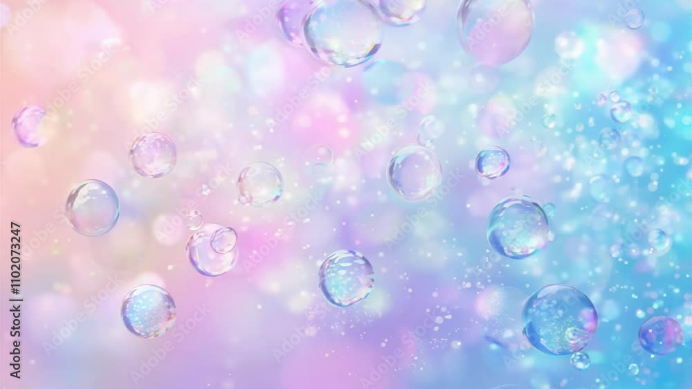 Ethereal Bubbles on Pastel Background Seamless Loop Animation Ethereal Bubbles on Pastel Background Seamless Loop Animation