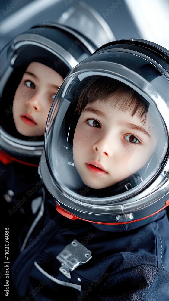 Two women sit in a modern cockpit, focused on their upcoming mission. They wear matching high-tech outfits and look prepared and determined in a serene outdoor setting Two women sit in a modern cockpit, focused on their upcoming mission. They wear matching high-tech outfits and look prepared and determined in a serene outdoor setting