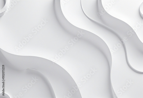 Abstract White Wavy Texture: A mesmerizing interplay of light and shadow, this abstract background features flowing, organic lines in a cool, contemporary aesthetic.