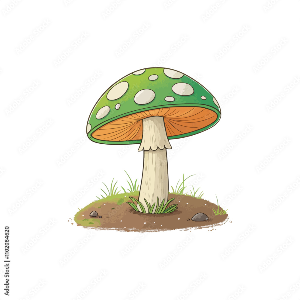 Mushroom vector on white background. Mushroom vector illustration. Mushroom vector on white background. Mushroom vector illustration.