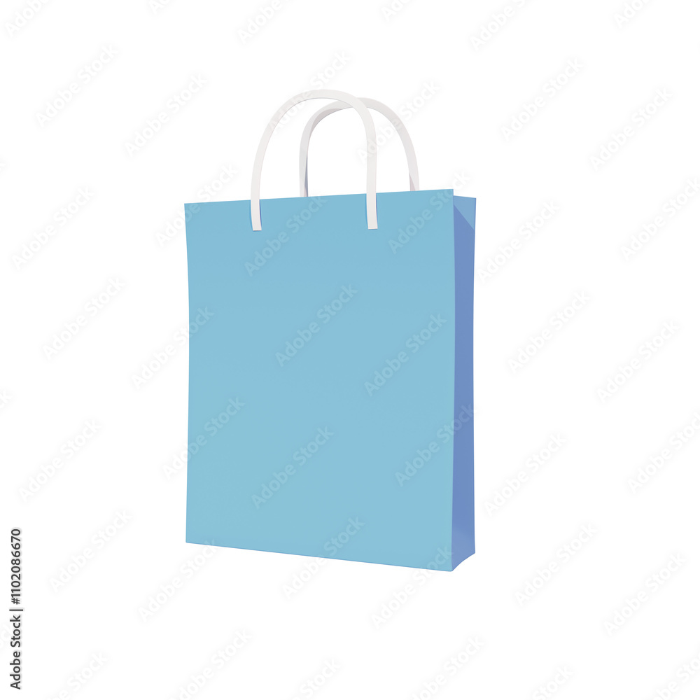 Light Blue Shopping Bag Mockup: Perfect for Branding & E-commerce Light Blue Shopping Bag Mockup: Perfect for Branding & E-commerce
