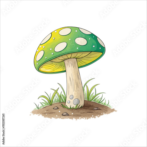 Mushroom vector on white background. Mushroom vector illustration.