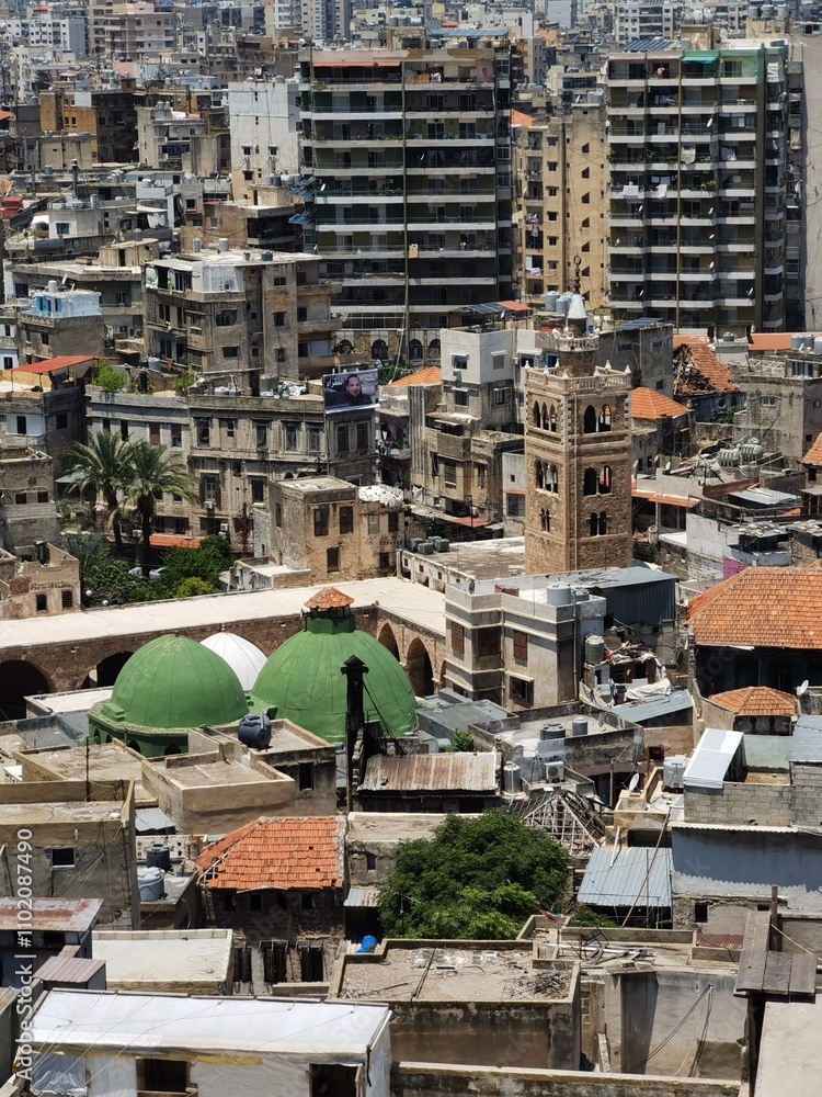 Fototapeta premium Tripoli, (“The Eastern Tripoli”), city and port, northwestern Lebanon. It lies on the Mediterranean coast at the mouth of the Abū ʿAlī River, 40 miles (65 km) north-northeast of Beirut.
