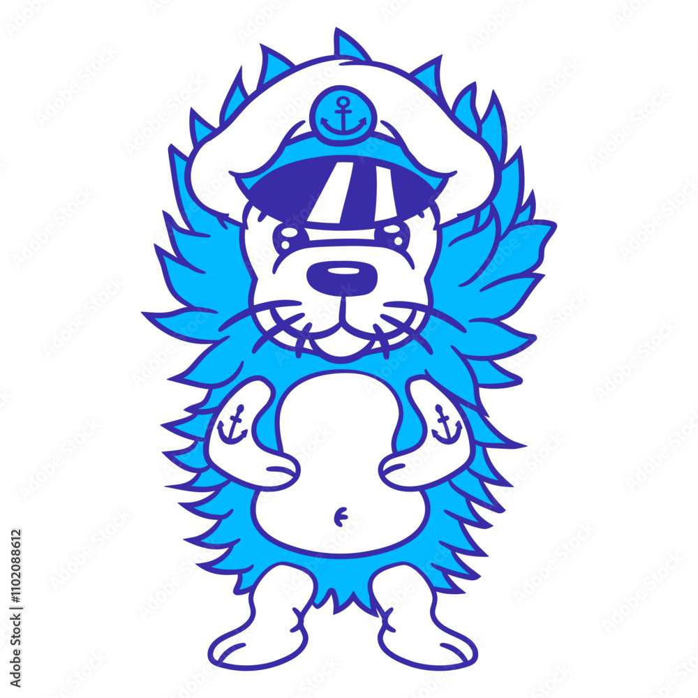 Funny Little Hedgehog Fall Captain Cute Sweet Fun Design Lover Art Vector Illustration Card T-Shirt Poster Sticker Graphic Print Decorative Drawing Isolated Logo Decoration Symbol Creative Cool Style Funny Little Hedgehog Fall Captain Cute Sweet Fun Design Lover Art Vector Illustration Card T-Shirt Poster Sticker Graphic Print Decorative Drawing Isolated Logo Decoration Symbol Creative Cool Style