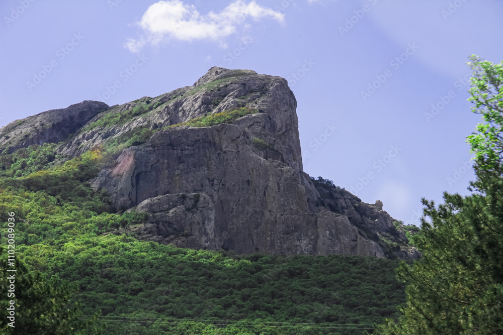 Crimea, Mountain landscape with forest Crimea, Mountain landscape with forest