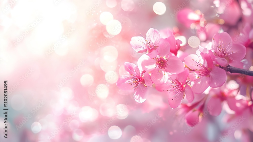 Pink Blossom Spring Sunlight Pink Blossom Spring Sunlight