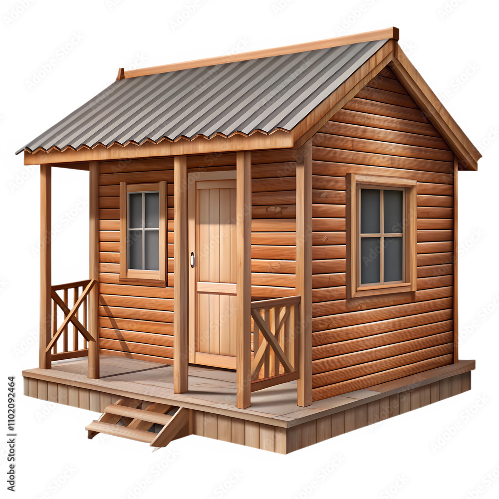 wood shack illustration style isolated wood shack illustration style isolated