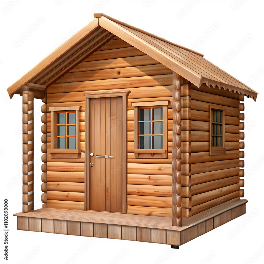 wood shack illustration style isolated wood shack illustration style isolated