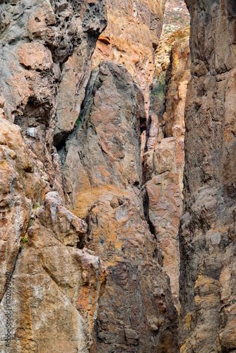 Rocks of la buitrera canyon, piedra parada, chubut, argentina